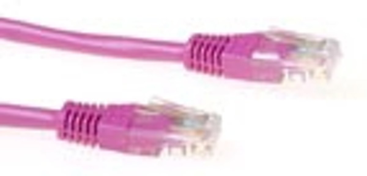 ACT CAT5E UTP patchkabel roze