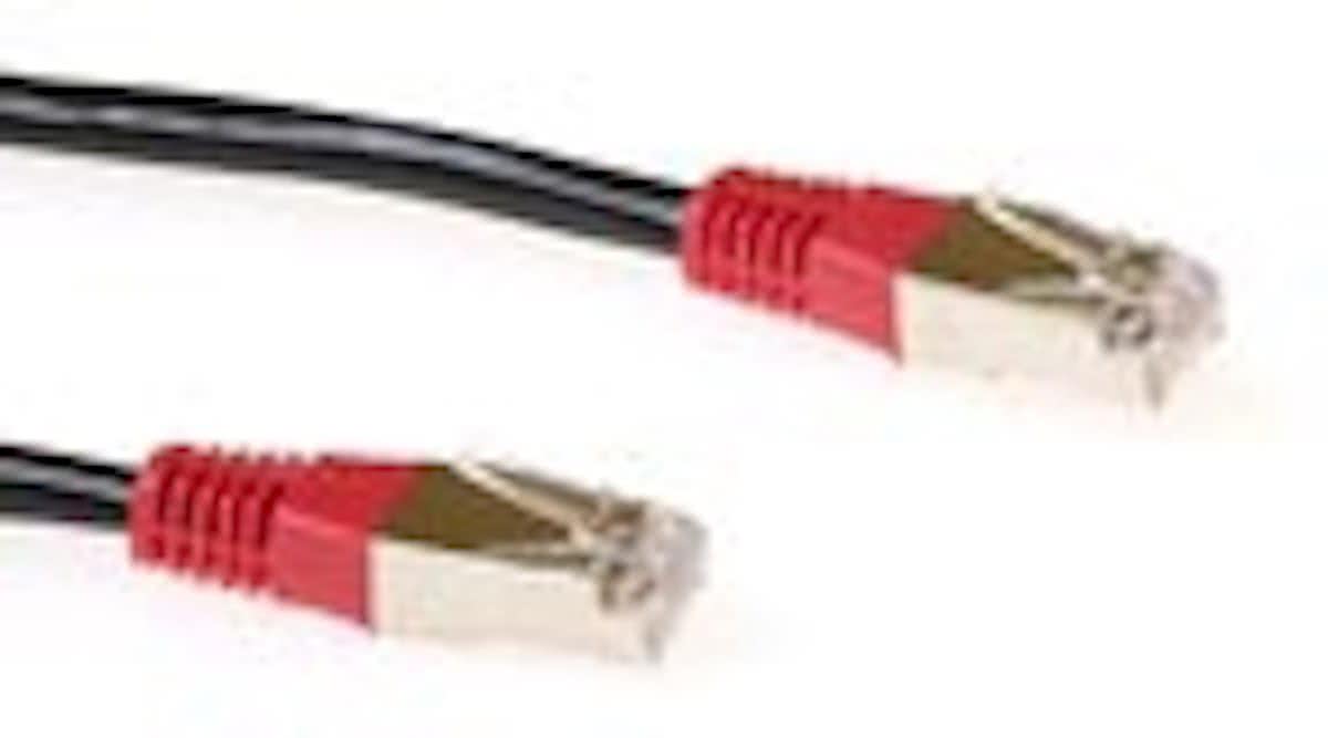 Advanced Cable Technology CAT5E FTP LSZH cross-over patchkabel zwart met rode tules