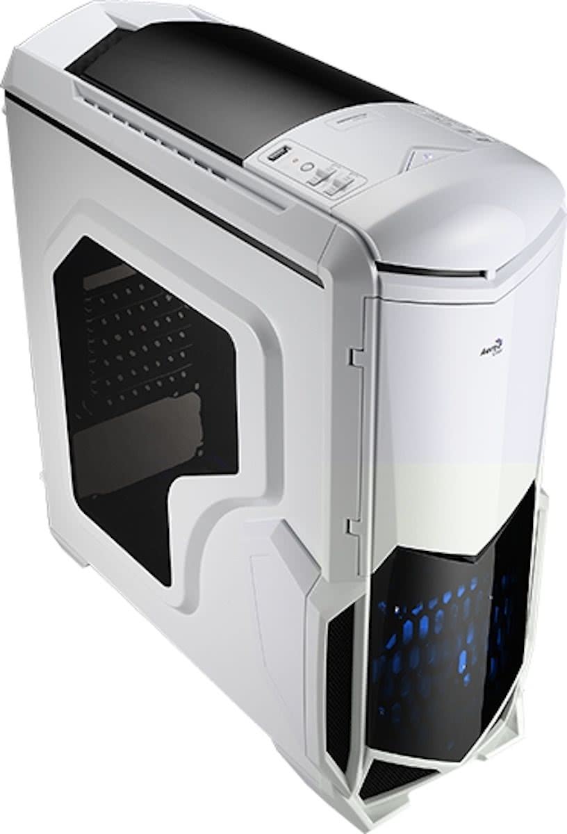 Aerocool BATTLEHAWK Midi-Toren Zwart, Wit computerbehuizing