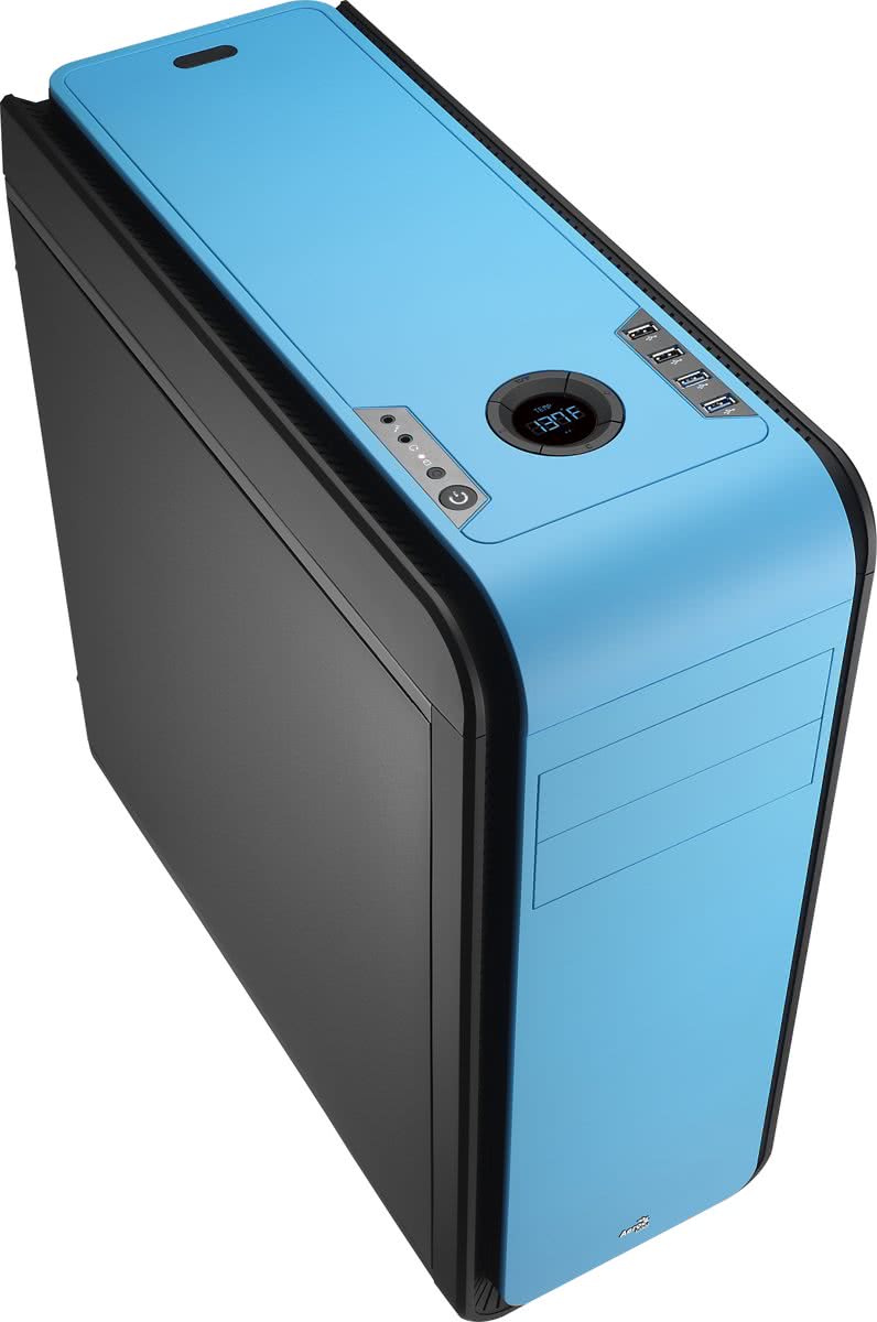 Aerocool DS200 Zwart, Blauw computerbehuizing