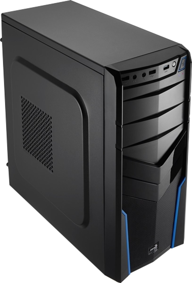 Aerocool V2X Midi-Toren Zwart, Blauw