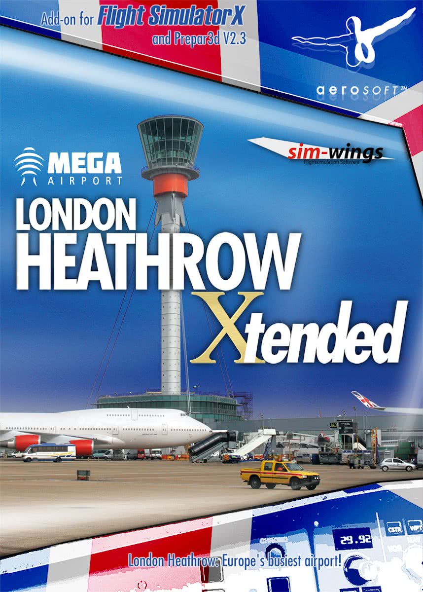 Mega Airport London Heathrow Extended - FS X + Prepar3D - Add-On - PC