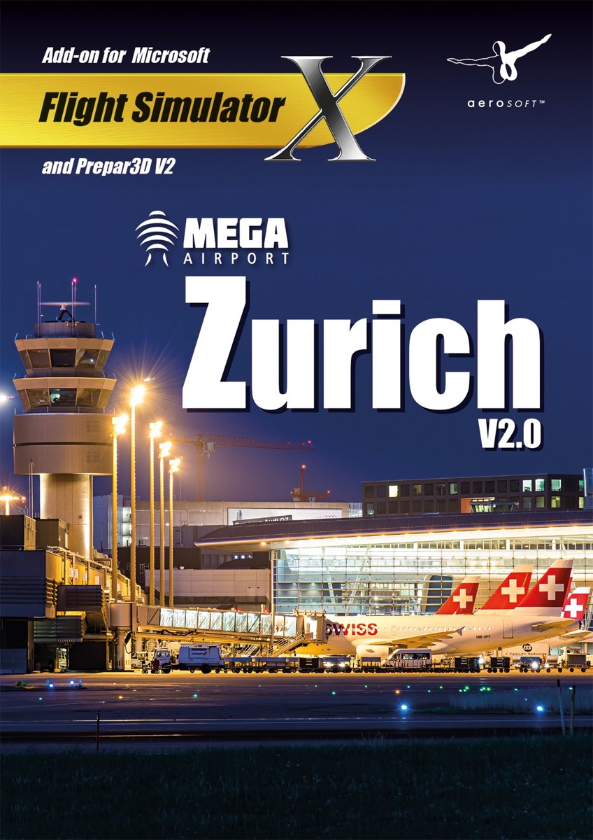 Mega Airport Zürich V2.0 - FS X + PrePar3D Add-On - PC