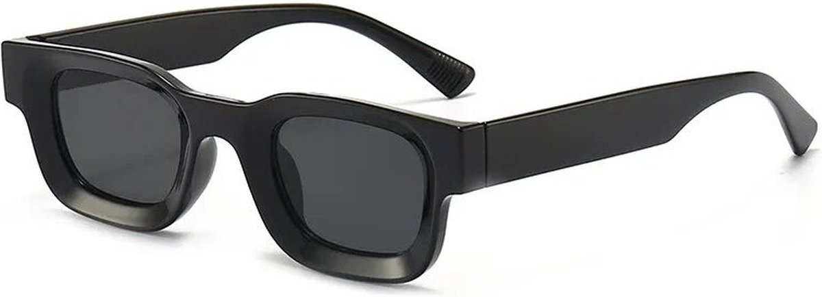 Old Money - Zonnebril Heren - Retro - Luxe - Vintage - Zomers - Rave bril - Festival bril - Unisex - Zwart - Carnaval bril