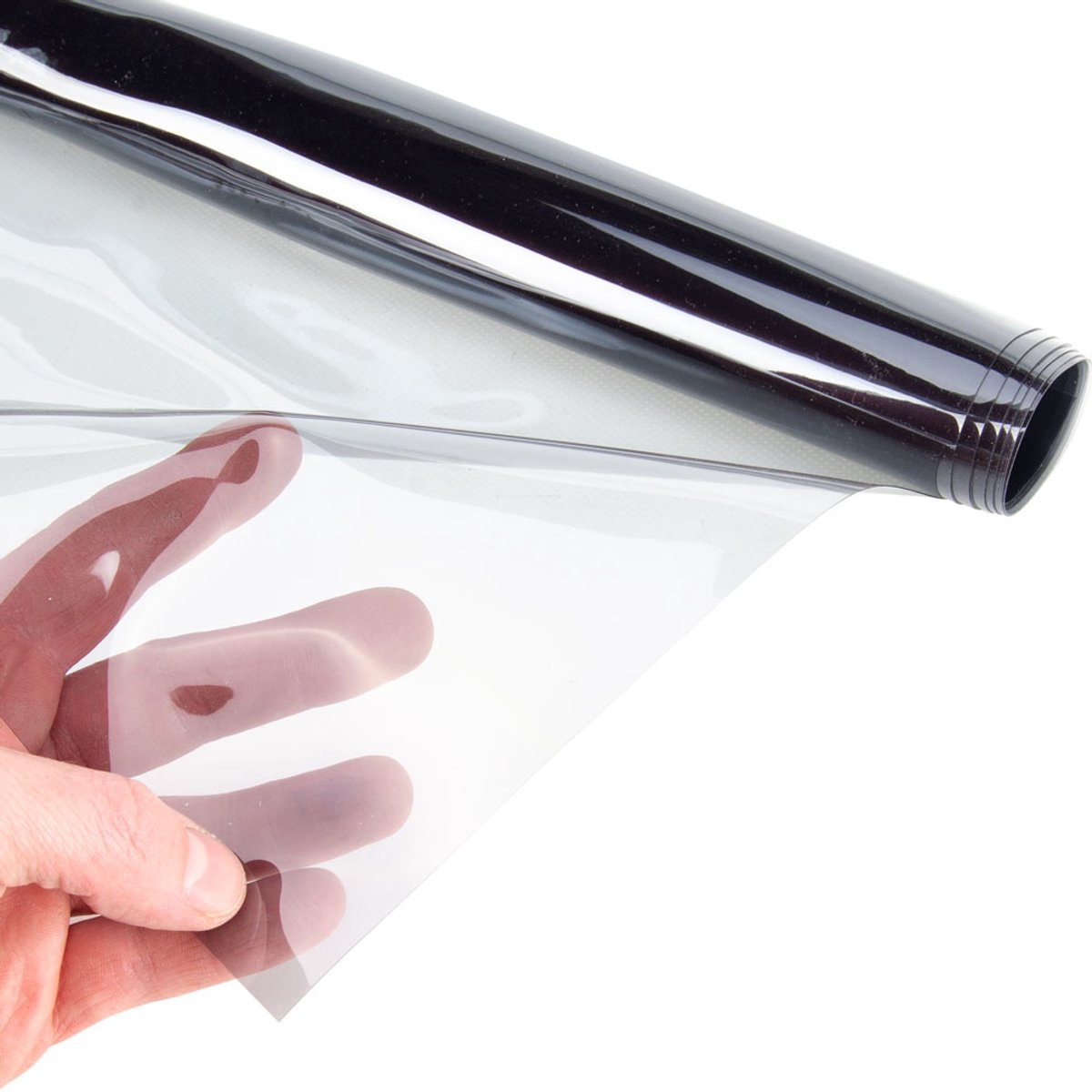 Afdekzeilwinkel - Doorzichtig zeil smoke 0,5mm 140cm breed