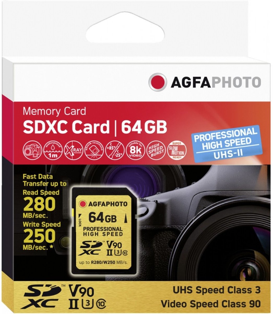 Agfa Photo SDXC UHS II       64GB Professional High Speed U3 V90