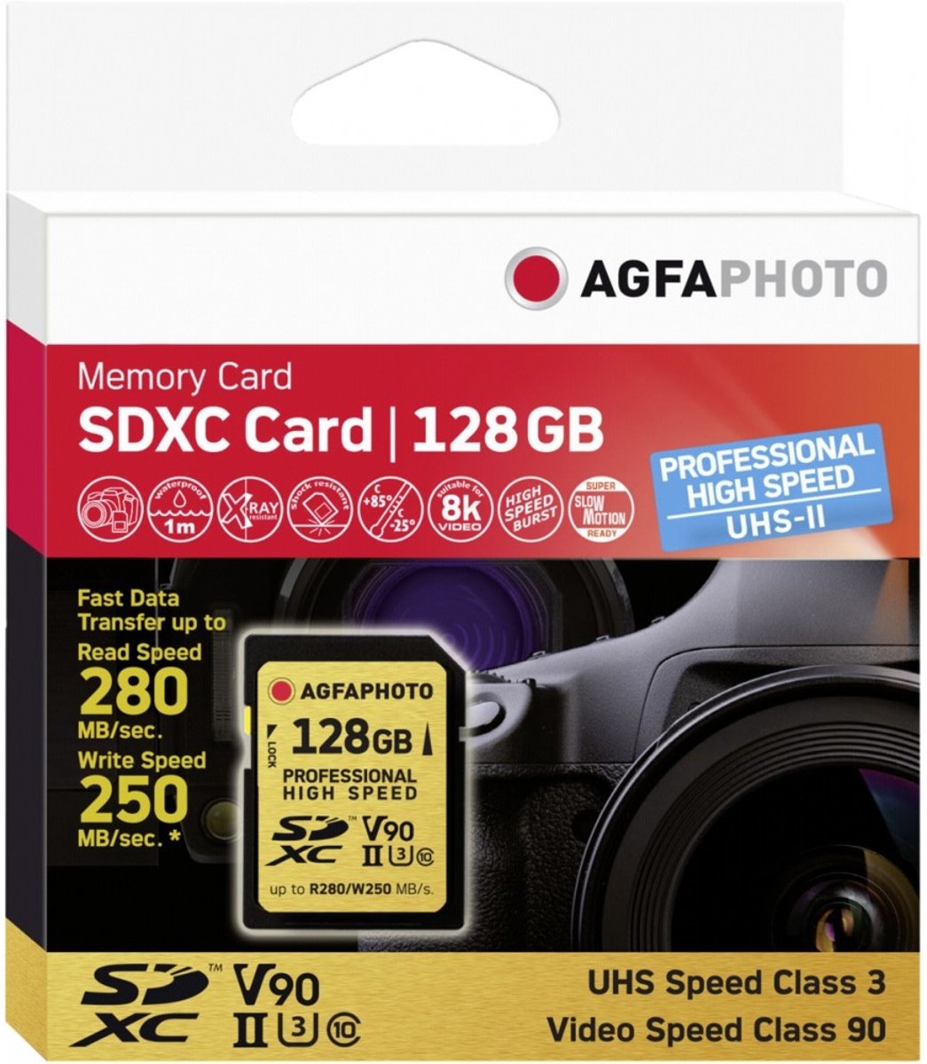 Agfa Photo SDXC UHS II      128GB Professional High Speed U3 V90