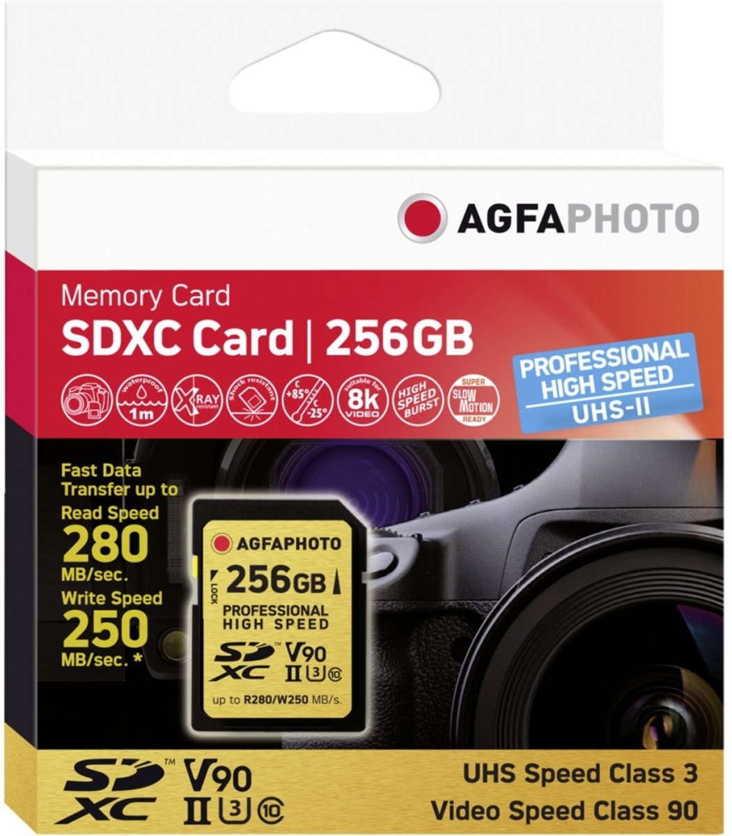 Agfa Photo sdxc uhs ii 256gb professional high speed u3 v90