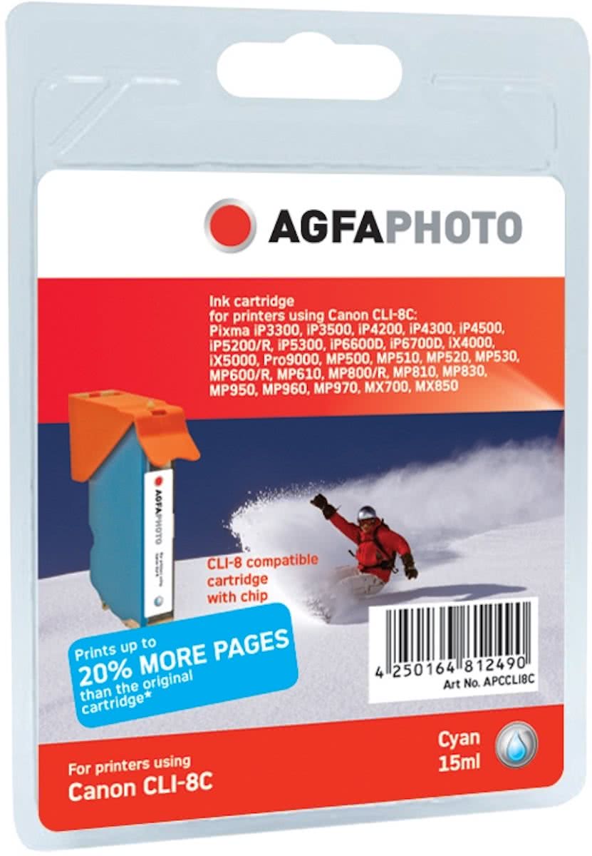 AgfaPhoto CLI-8C Cyaan inktcartridge