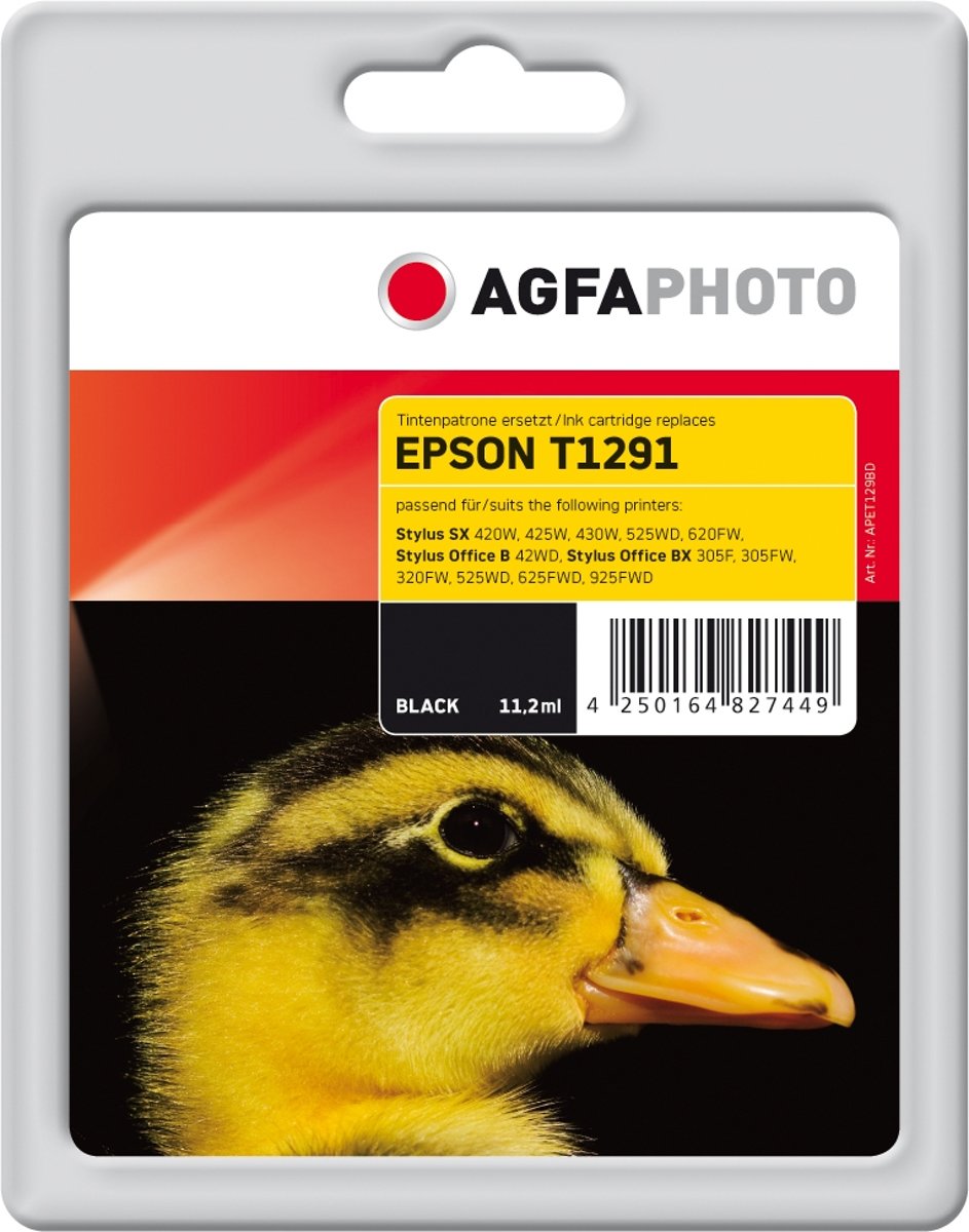 AgfaPhoto EPSON T1291 Zwart inktcartridge