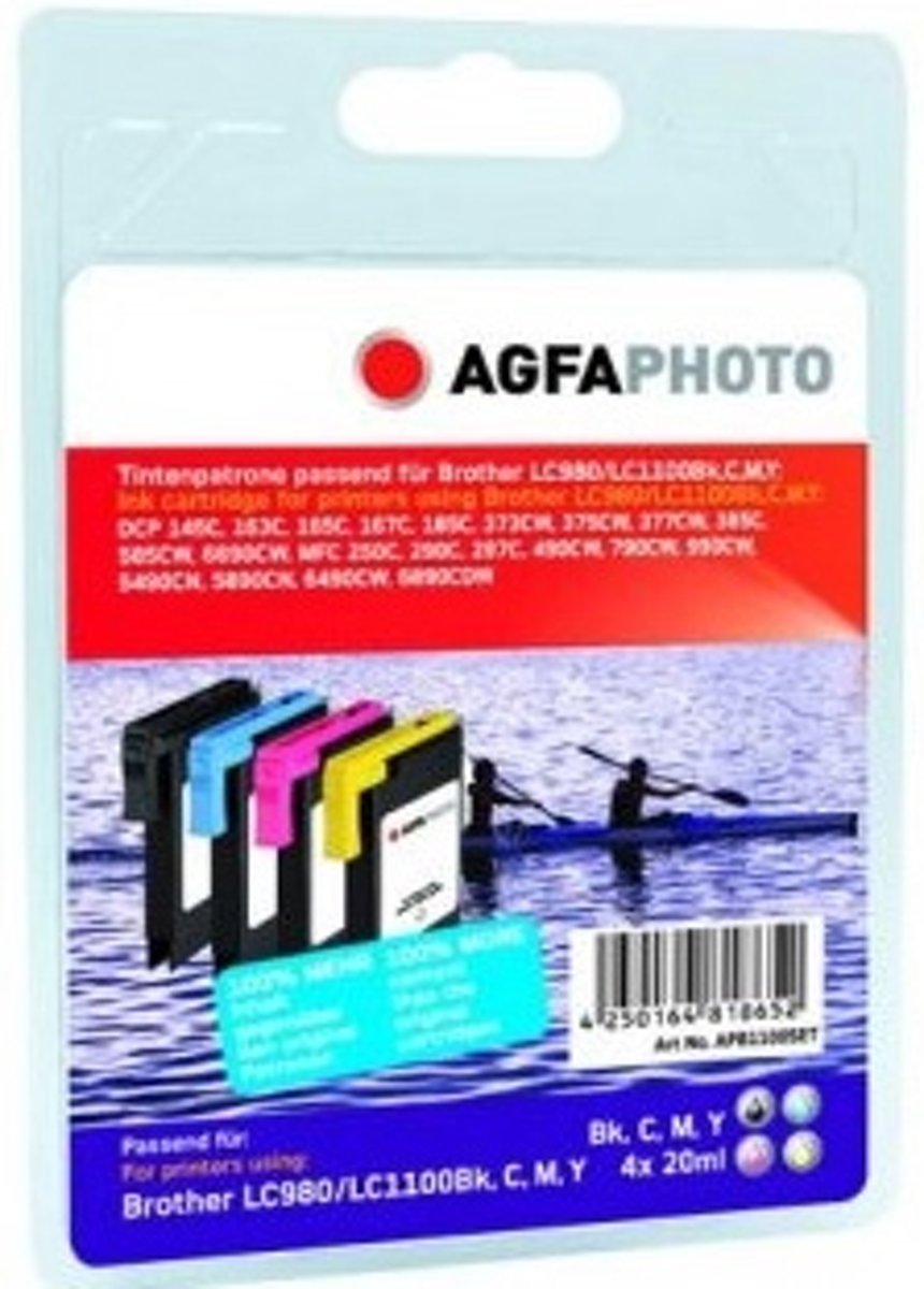 AgfaPhoto LC980/1100 Zwart, Cyaan, Magenta, Geel inktcartridge