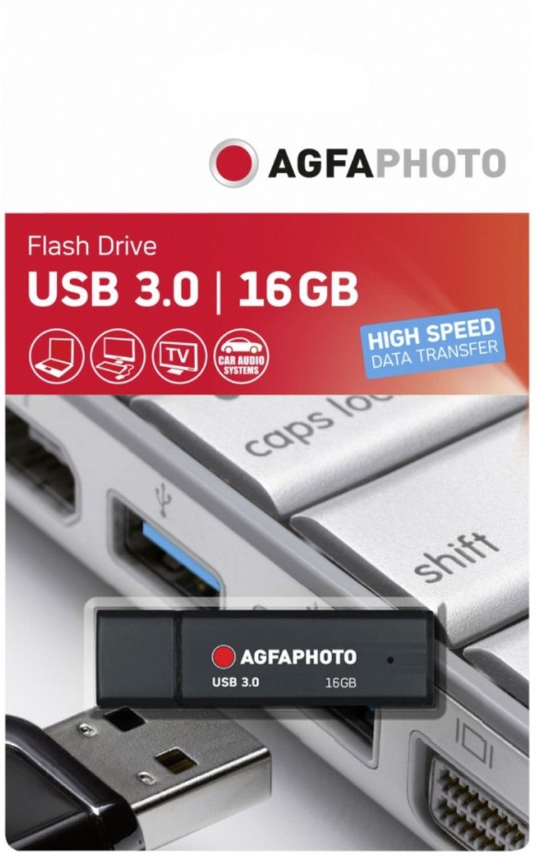 AgfaPhoto USB 3.0 zwart 16GB