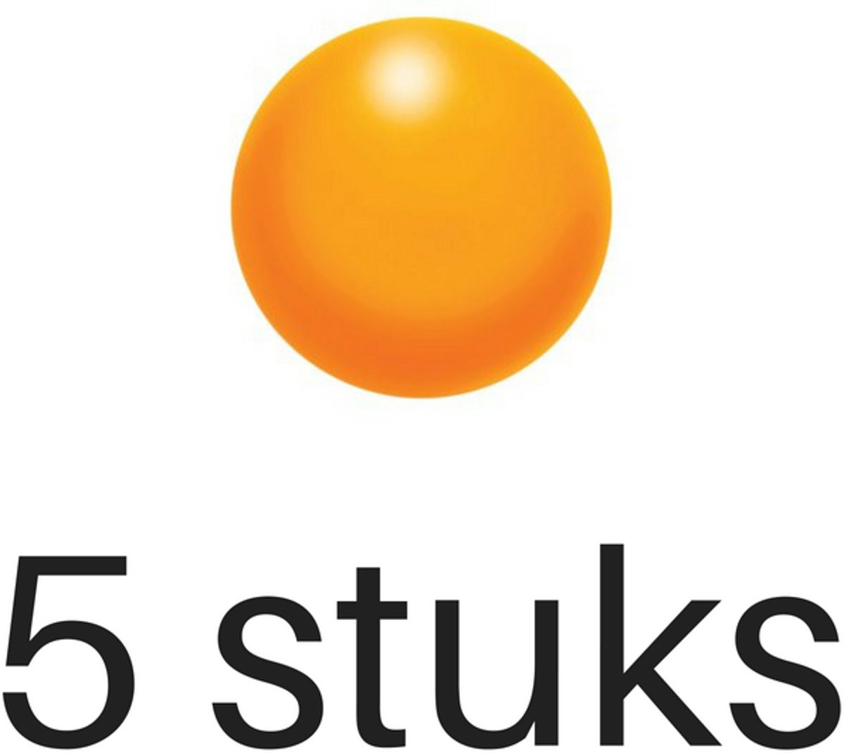 5 stuks stressbal om hand, pols of onderarm te versterken - Oranje