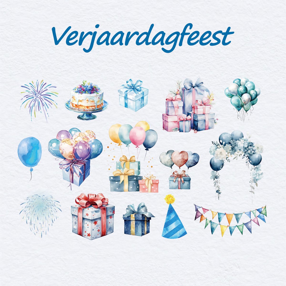 Ainy Verjaardag PET Stickers 30 stuks voor bullet journal, fotoalbum, laptop, telefoon, waterfles en zelfs als muursticker of geschenksticker / knutselen stickervellen voor kinderen en volwassenen