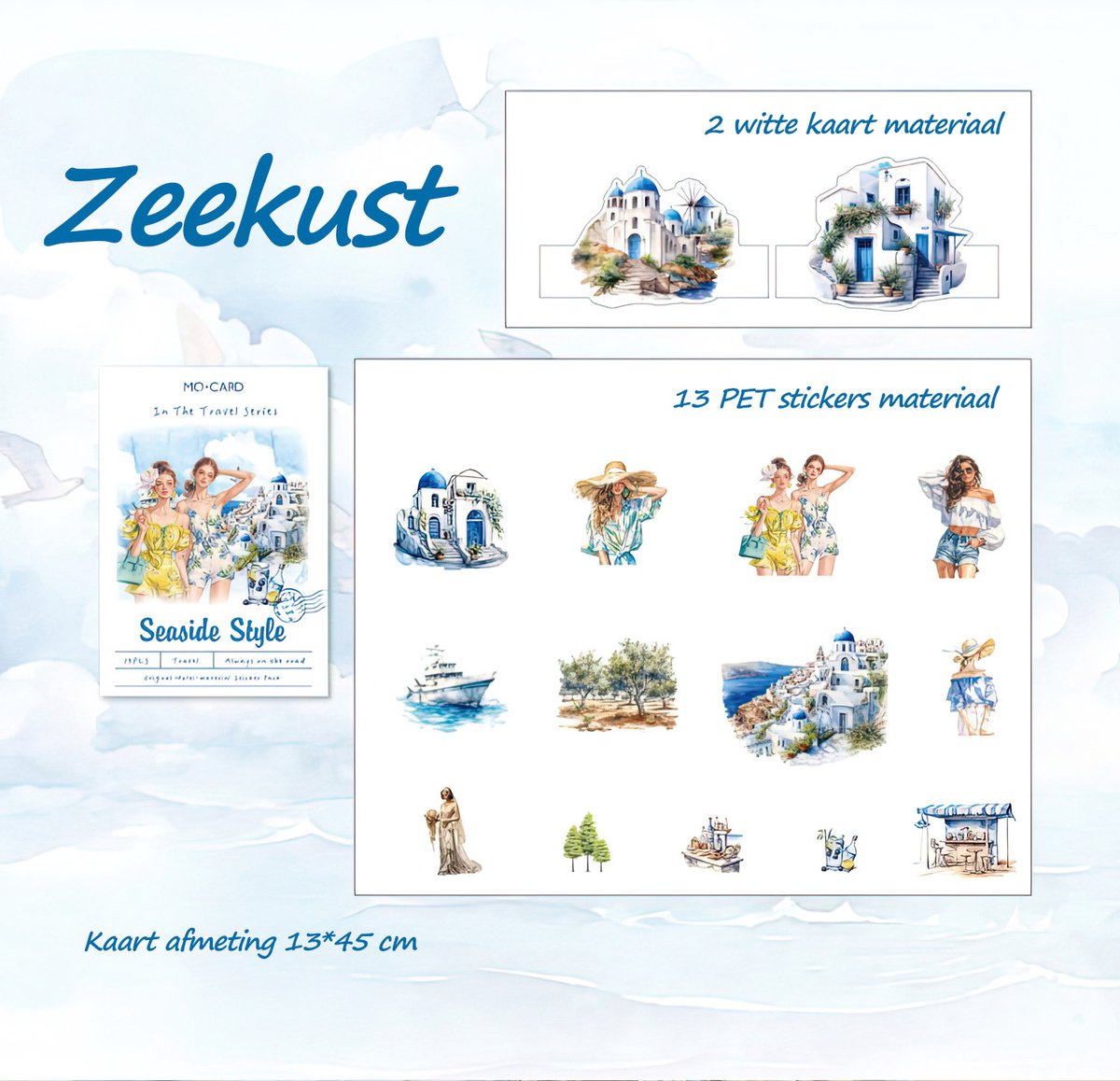 Ainy Zeekust stickers - vakantie stickers