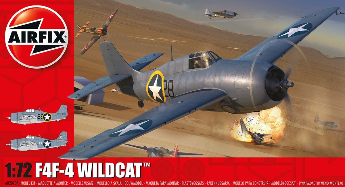 1:72 GRUMMAN F4F-4 WILDCAT (2/22) * - modelbouwsets, hobbybouwspeelgoed voor kinderen, modelverf en accessoires