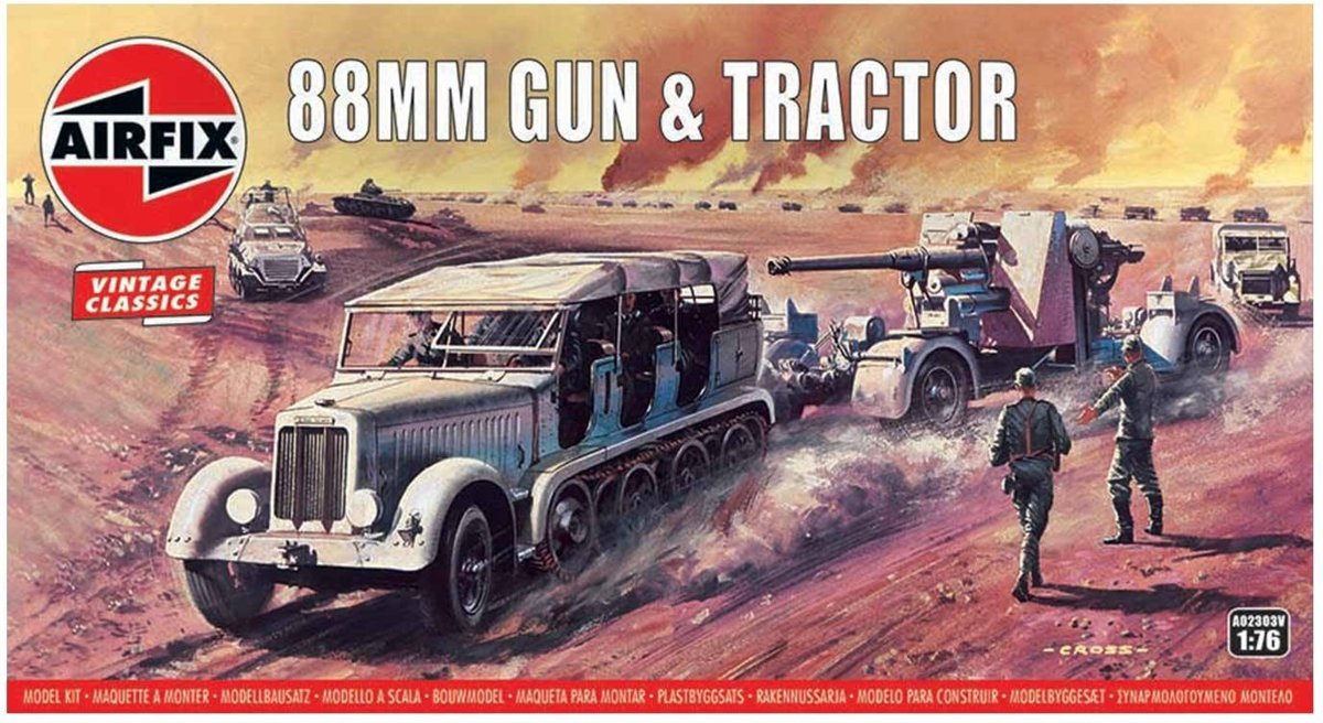 88MM FLAK GUN en TRACTOR (1/19) *