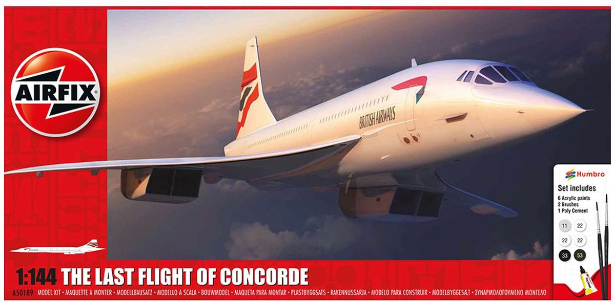 Airfix - 1/144 Concorde Gift Set (8/21) * - AF50189 - modelbouwsets, hobbybouwspeelgoed voor kinderen, modelverf en accessoires