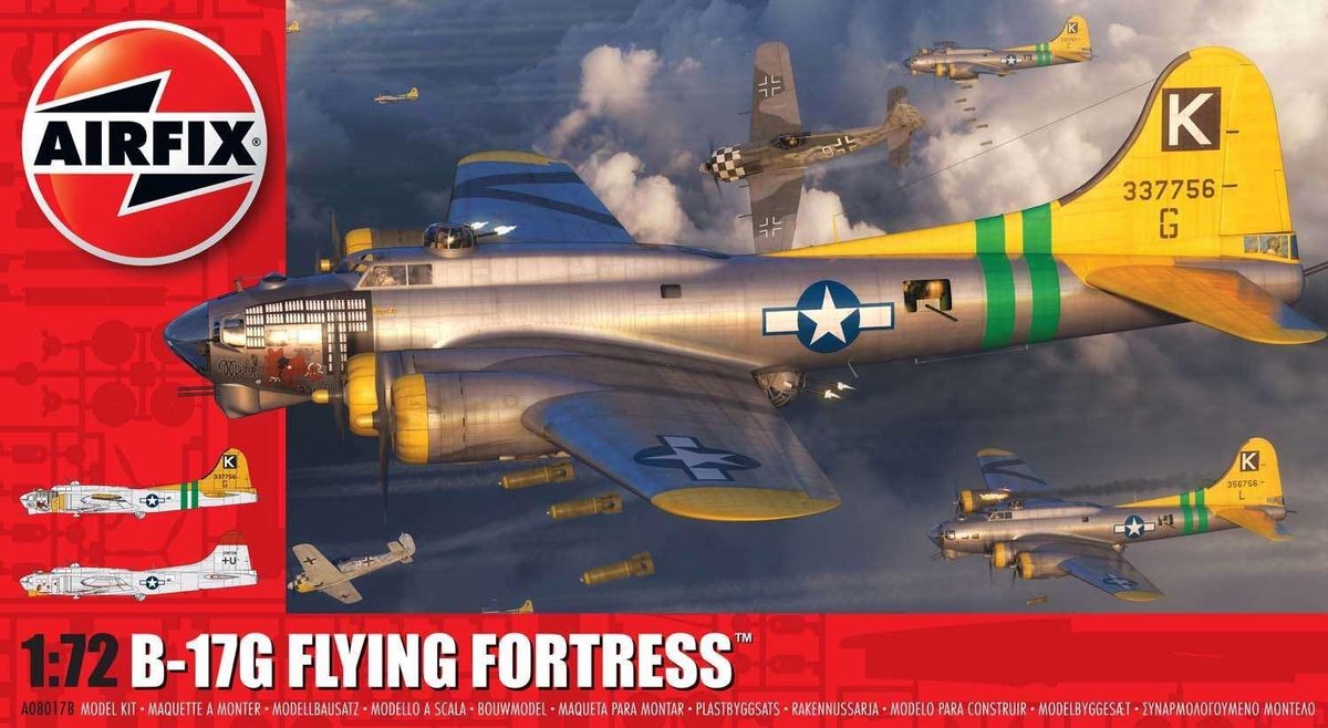 Airfix - 1/72 Boeing B17g Flying Fortress (4/21) * - AF08017B - modelbouwsets, hobbybouwspeelgoed voor kinderen, modelverf en accessoires