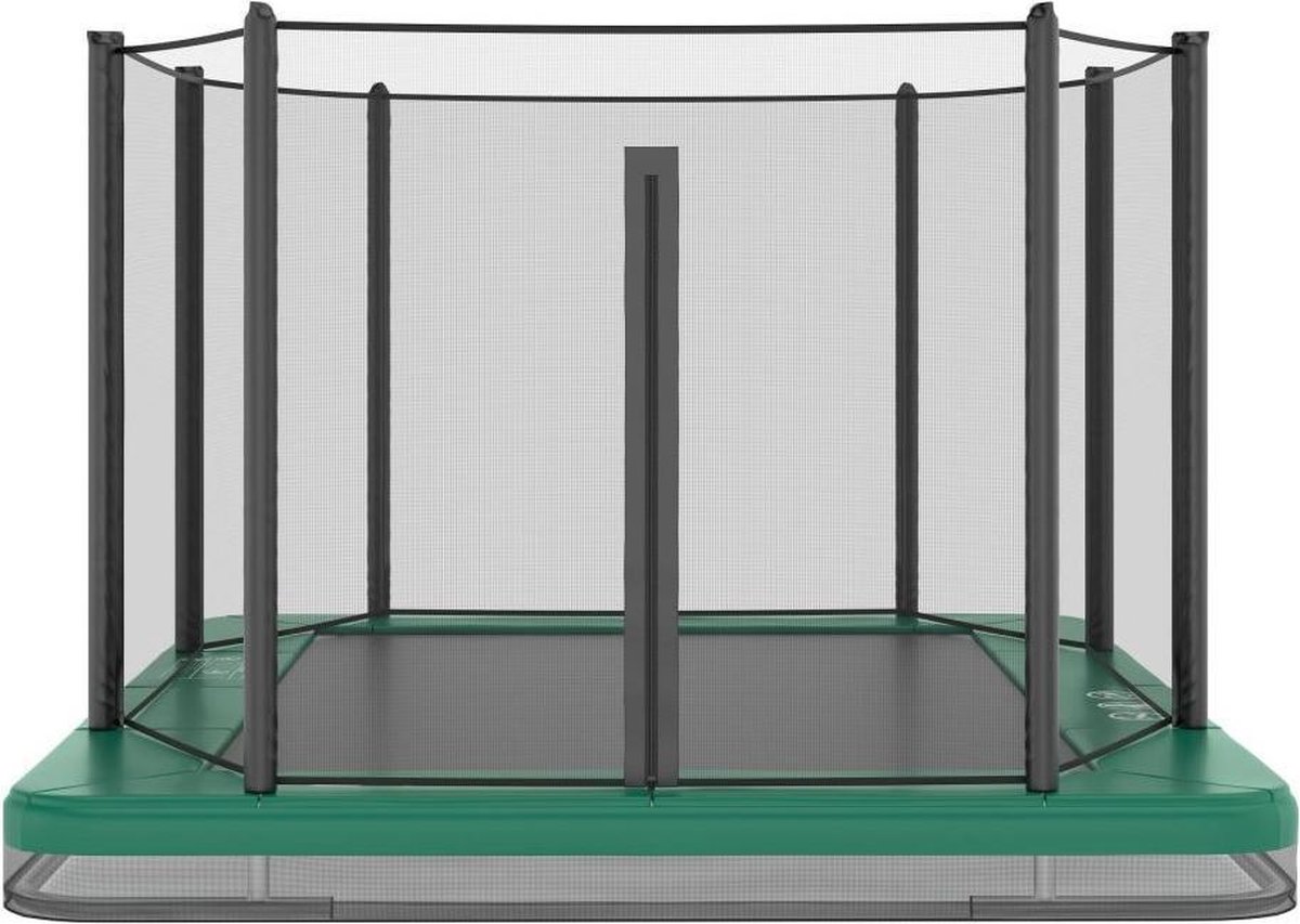 Trampoline AKROBAT ORBIT INGROUND 305x183 (10x6ft) Green, inclusief veiligheidsnet