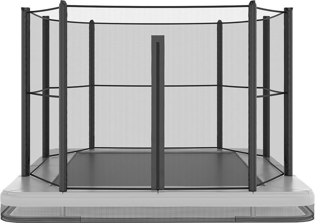 Trampoline AKROBAT ORBIT INGROUND 335x244 (11x8ft) Anthracite, inclusief veiligheidsnet