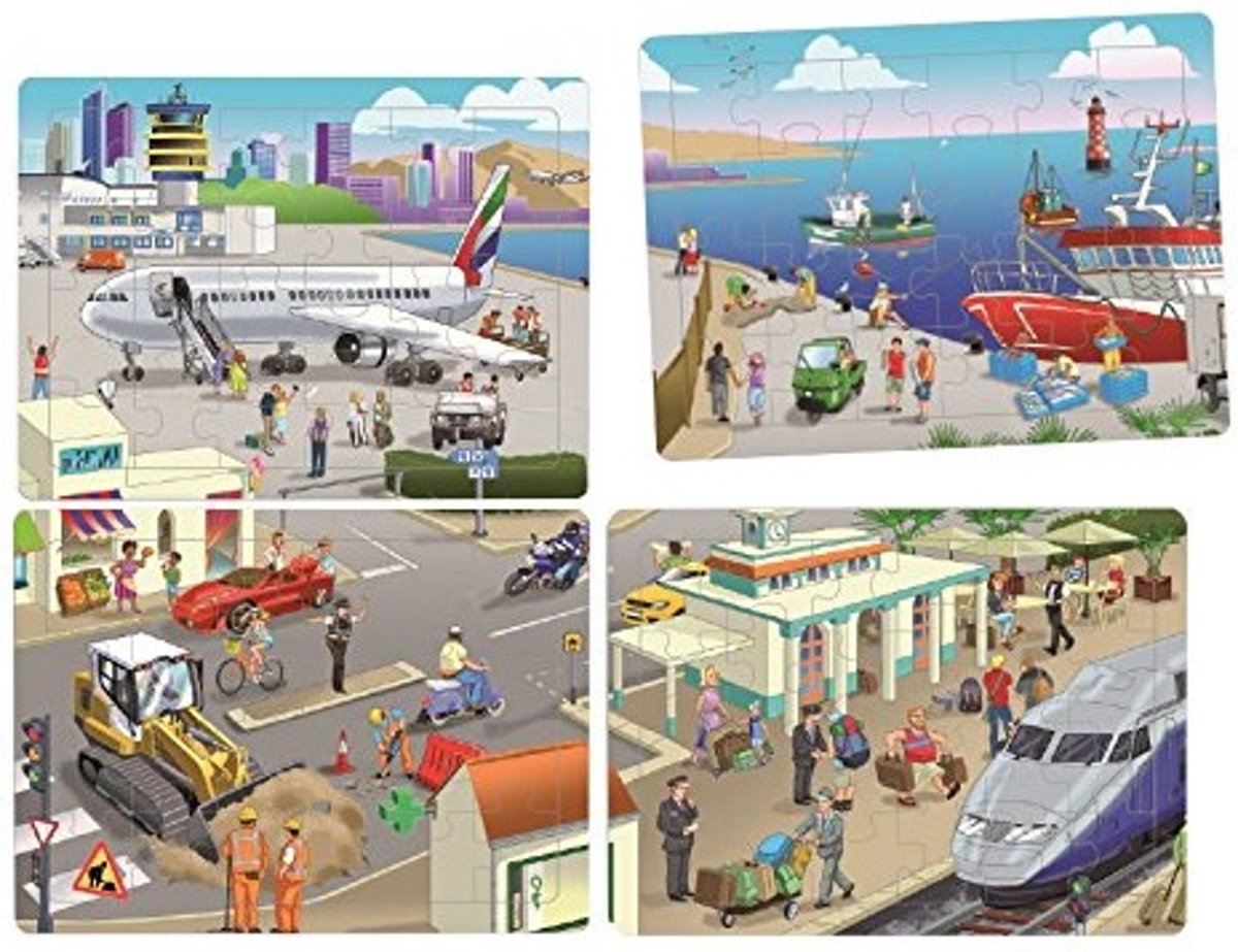 Akros - Coöperatieve puzzel set - Stad - Voor kinderen vanaf 3 jaar