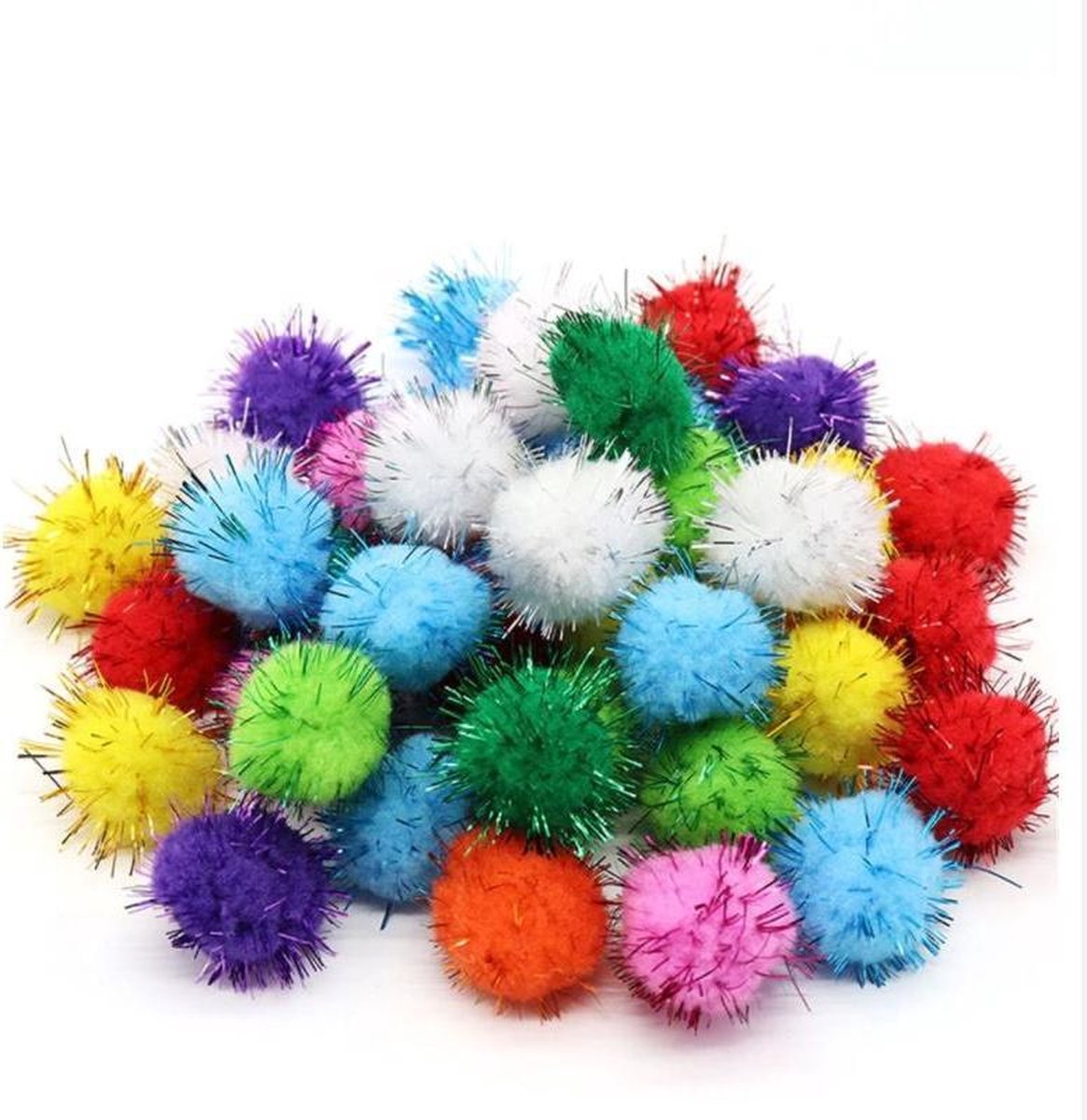 288 Stuks - Knutsel pompoms gekleurd - 1cm in dia - Gekleurde balletjes - Hobby decoratie materiaal - Knutselen met pompom balletjes - Knutselen en decoreren - Pompom - Pom pom maker