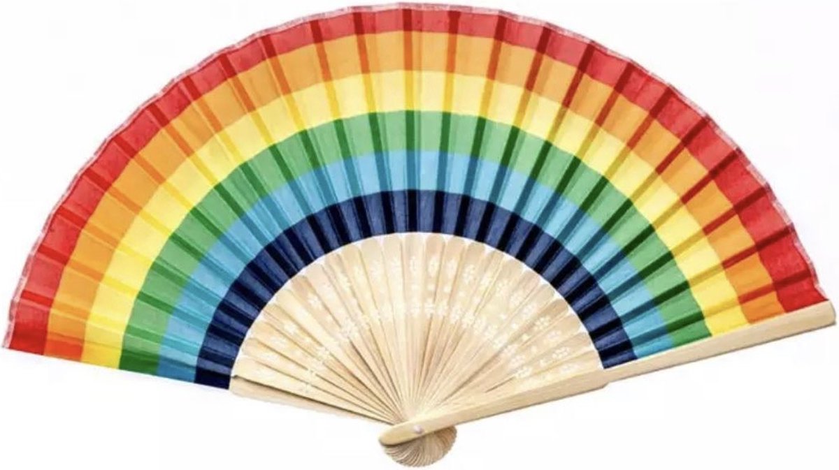 Akyol - Waaier - Pride - Regenboog- Gay - Lesbian -Trans - Cadeau - Respect - LGBT -gay pride -Bi -pride waaier -regenboog waaier - LGBT waaier - LGBT cadeau - regenboog waaier - rainbow -zomer - vakantie - zon - feest - carnaval - festival - feest