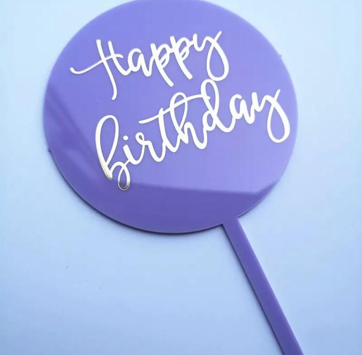 Happy Birthday Taart Topper - paars/goud -Happy Birthday taart topper paars/goud- Taart topper - Cake topper - Happy birthday - Verjaardagstaart topper - Verjaardag - Taart prikker- Cake prikker – prikker