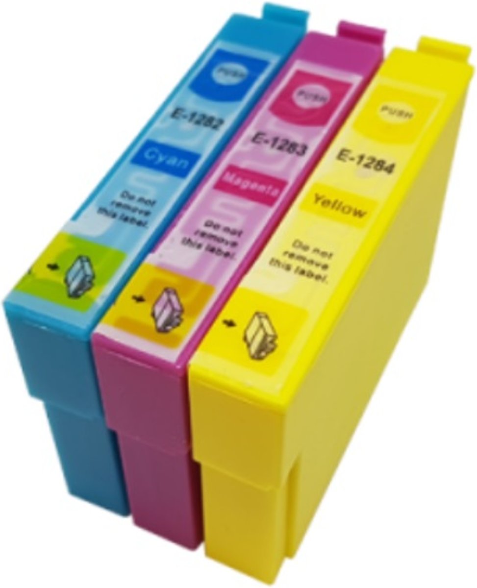 Inktcartridge voor Epson T1282/T1283 /T1284 cartridges/ Cyaan / Magenta / Geel - Hoge Capaciteit