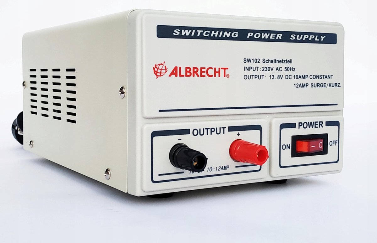 Albrecht SW102 Voeding 10-12 Amp  max. 13.8 Volt