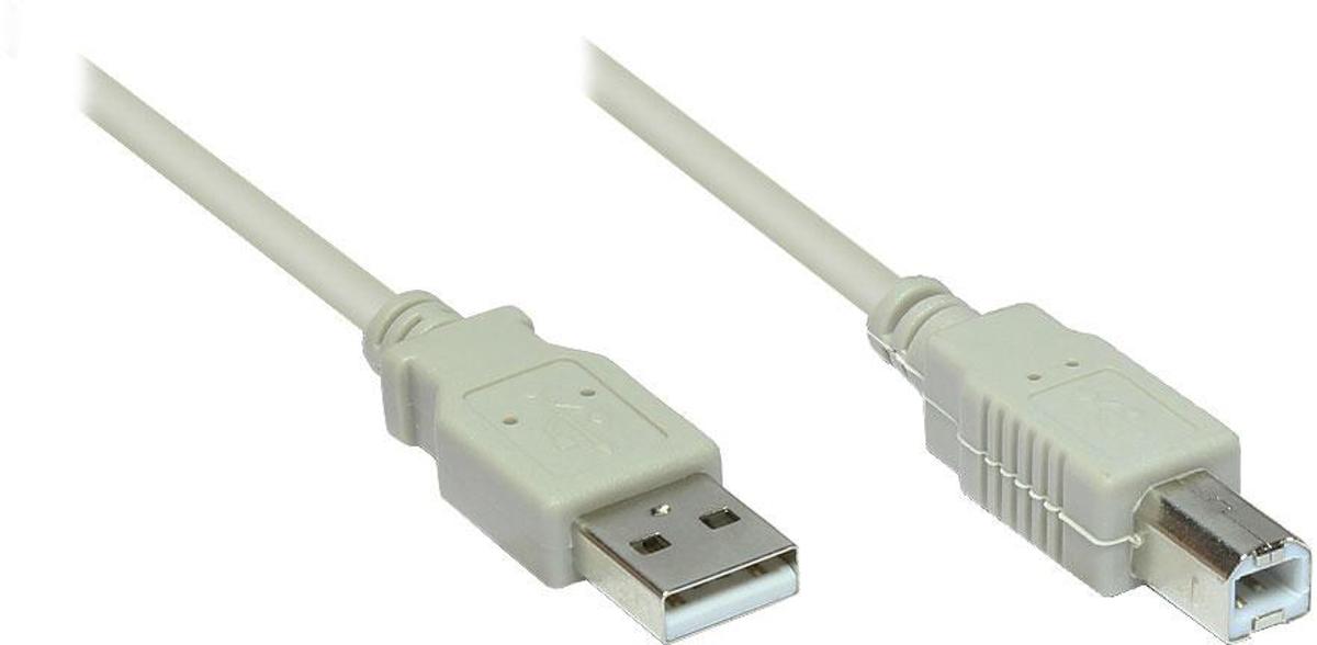 Alcasa - USB 2.0 A Male naar USB 2.0 B Male - 1.8 m