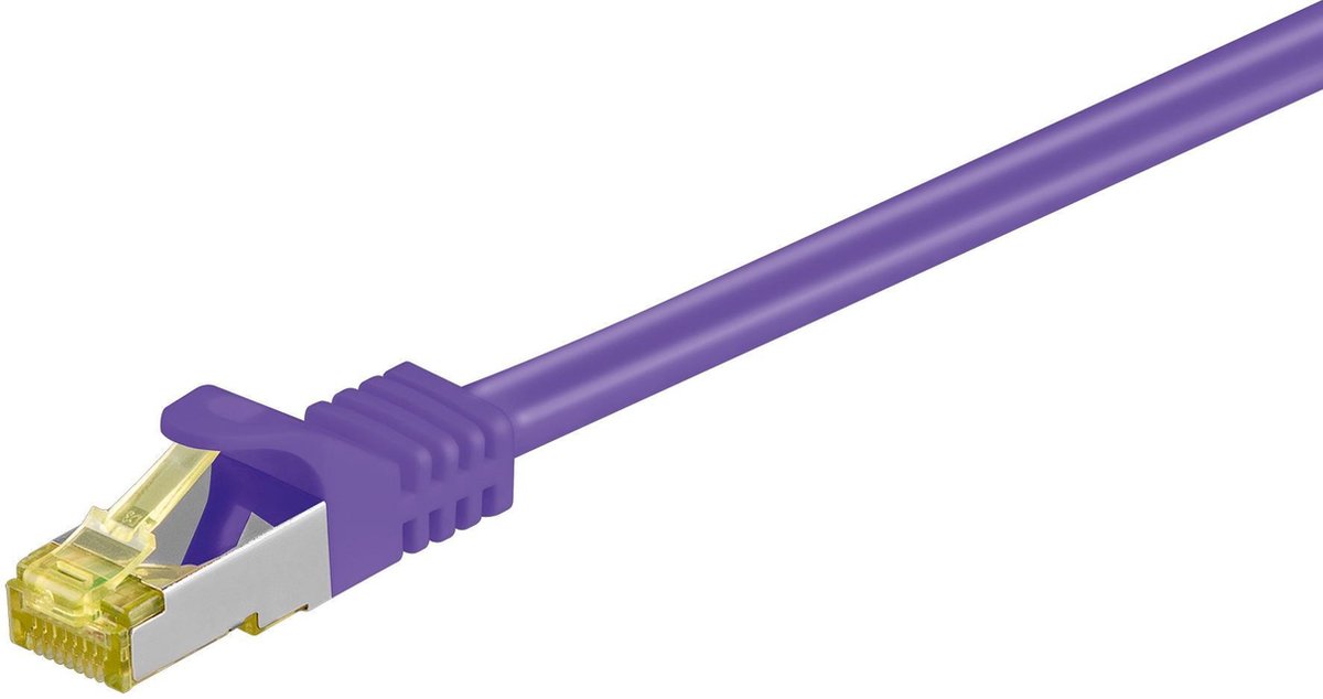 Alcasa 0.5m Cat7 RJ-45 netwerkkabel 0,5 m S/FTP (S-STP) Violet