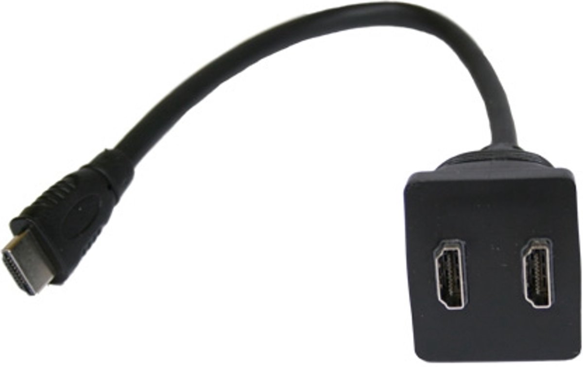 Alcasa 1922-201 kabeladapter/verloopstukje HDMI 2 x HDMI Zwart