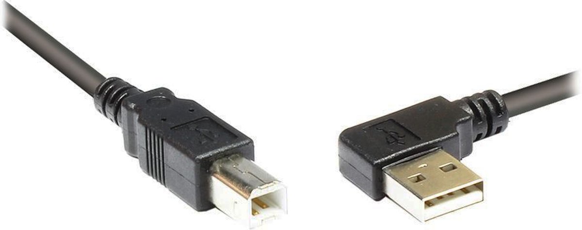 Alcasa 2510-15AW USB-kabel 1,5 m USB A USB B Mannelijk Zwart