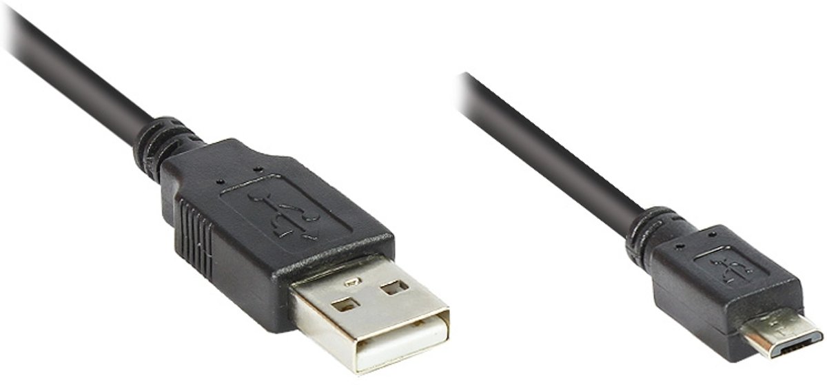 Alcasa 2510-MB05 USB-kabel 5 m USB A USB B Zwart