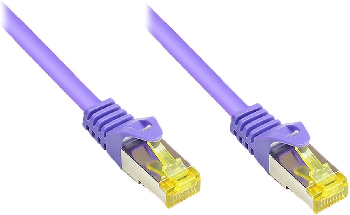 Alcasa 25m Cat7 RJ-45 netwerkkabel S/FTP (S-STP) Violet