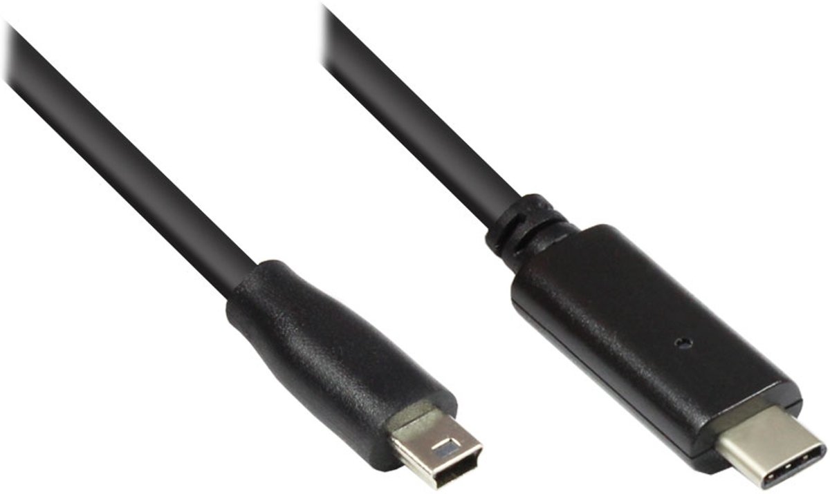 Alcasa 3310-CM018 USB-kabel 1,8 m USB C Mini-USB B Zwart