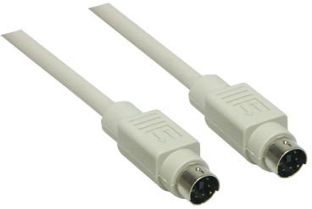 Alcasa 4280-STS5 PS/2-kabel 5 m 6-p Mini-DIN Wit