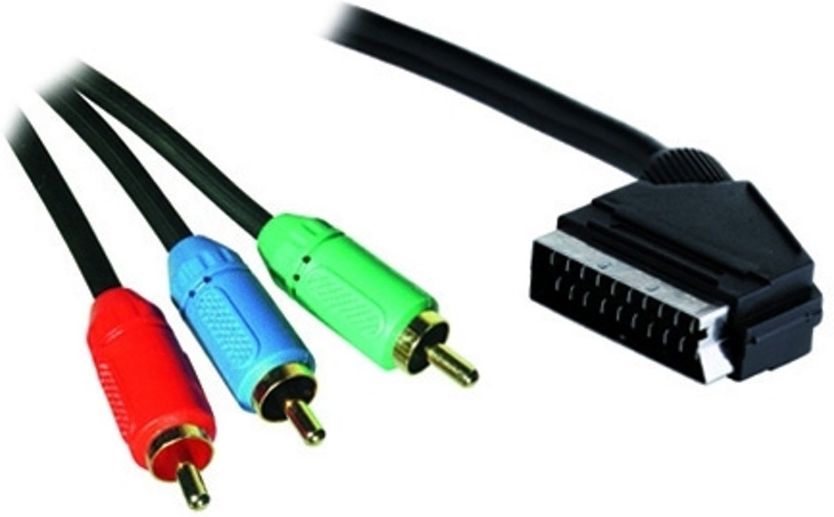 Alcasa 5595-020 kabeladapter/verloopstukje Scart RGB Zwart