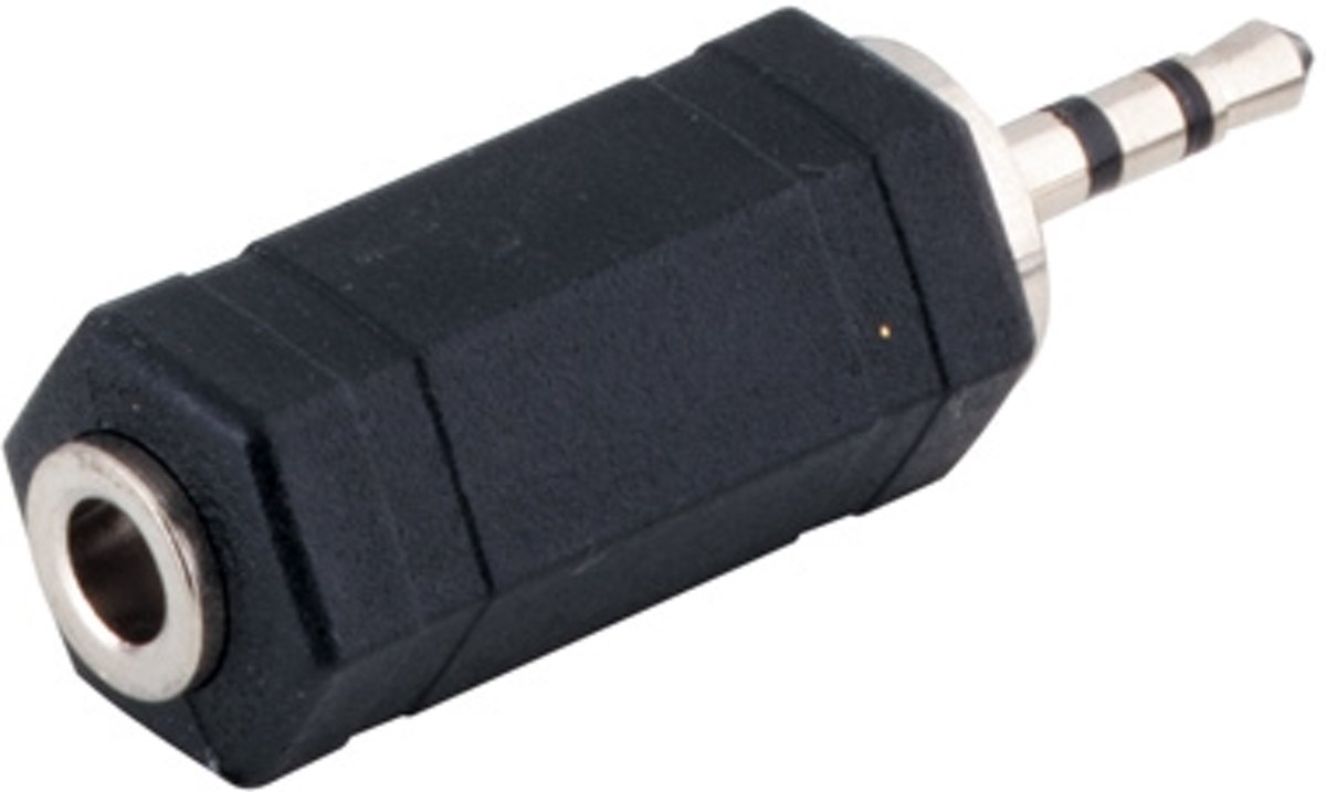 Alcasa AD-3525 kabeladapter/verloopstukje 2.5mm 3.5mm Zwart