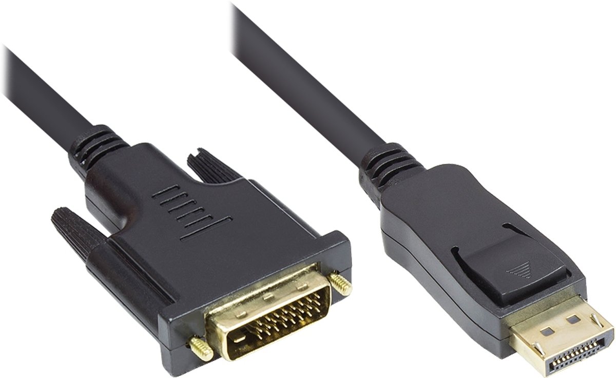 Alcasa DP-DVI1 video kabel adapter 1 m DisplayPort DVI-D Zwart