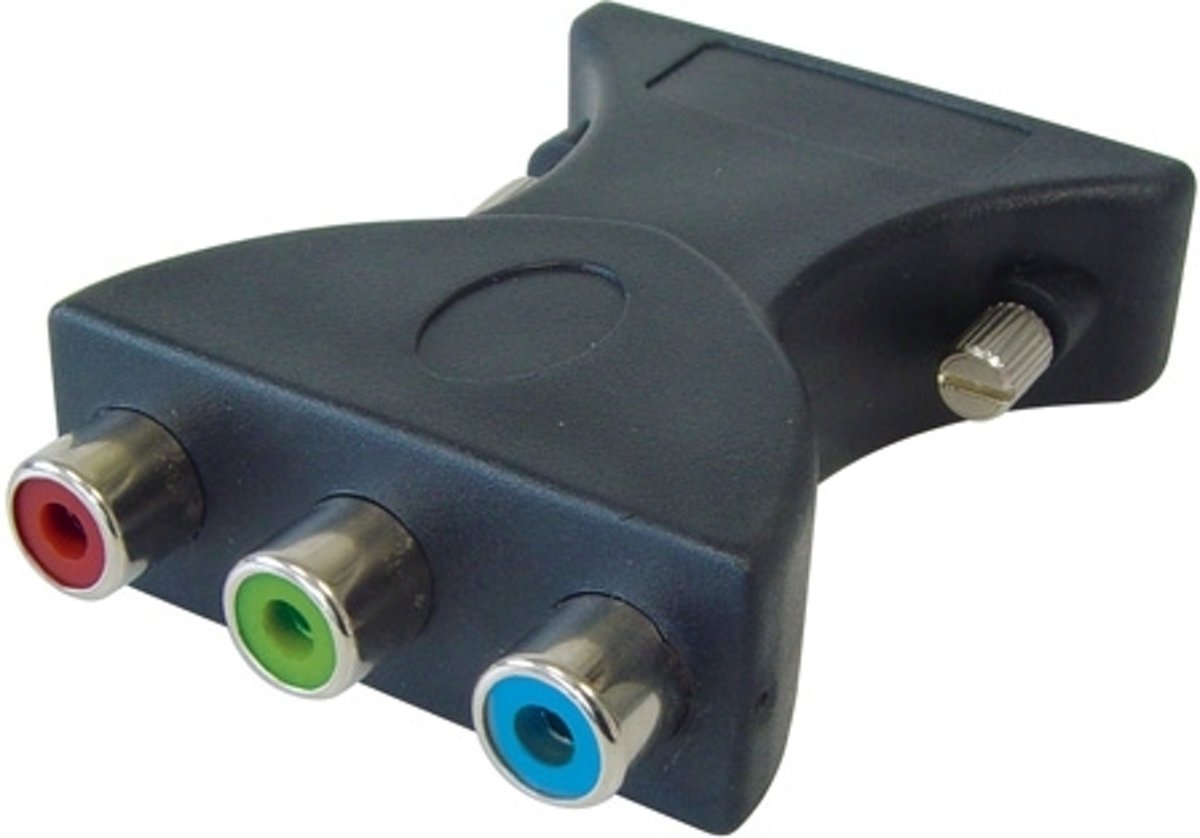 Alcasa DVI-RCA kabeladapter/verloopstukje Zwart