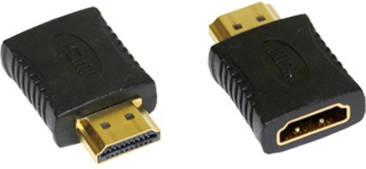 Alcasa HDMI-FM kabeladapter/verloopstukje Zwart