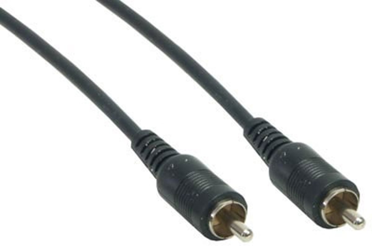 Alcasa RCA - RCA 10m coax-kabel Zwart