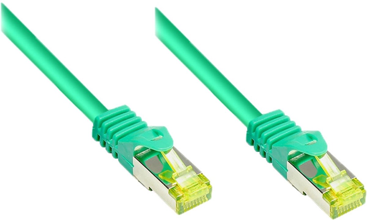 Alcasa RJ45-RJ45, m-m, 25m netwerkkabel Cat7 S/FTP (S-STP) Groen