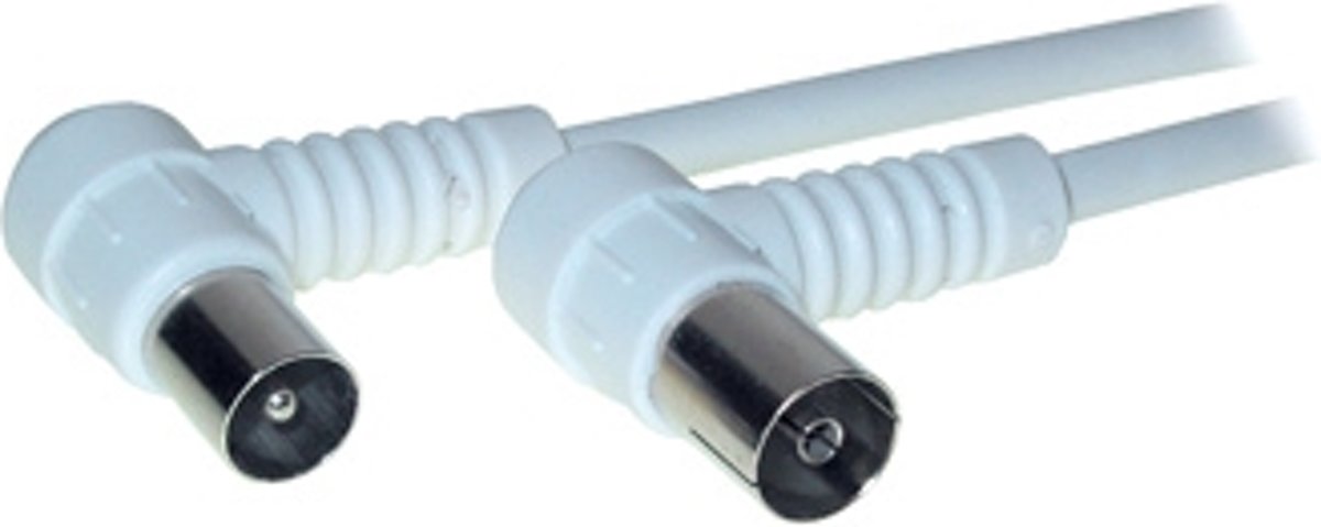 Alcasa S-AWW5 coax-kabel 5 m Wit