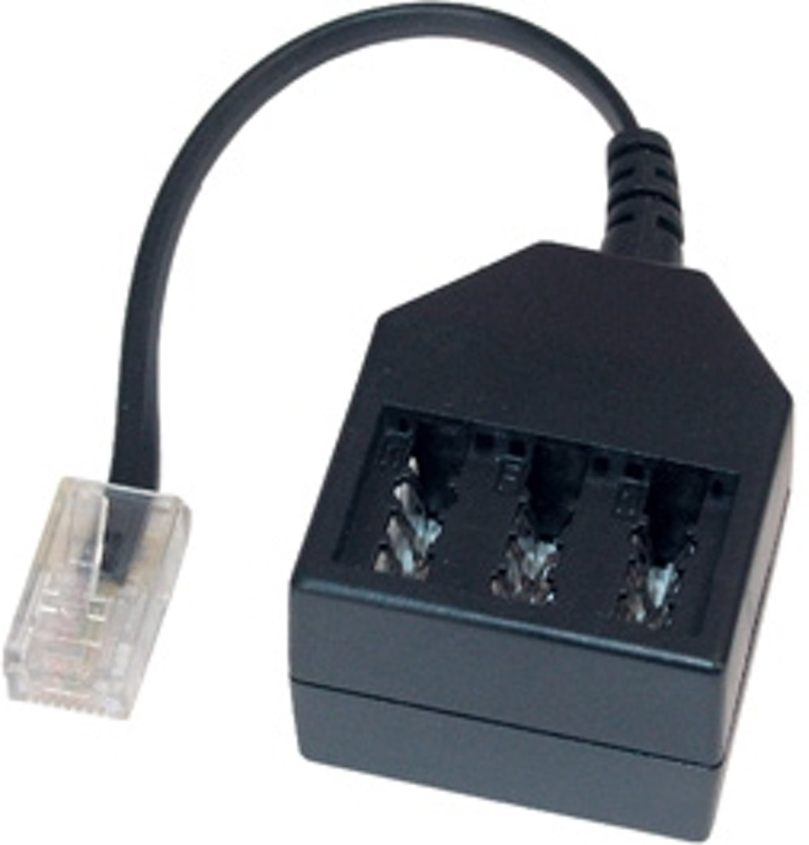 Alcasa T4A-NFN kabeladapter/verloopstukje RJ-45 Zwart