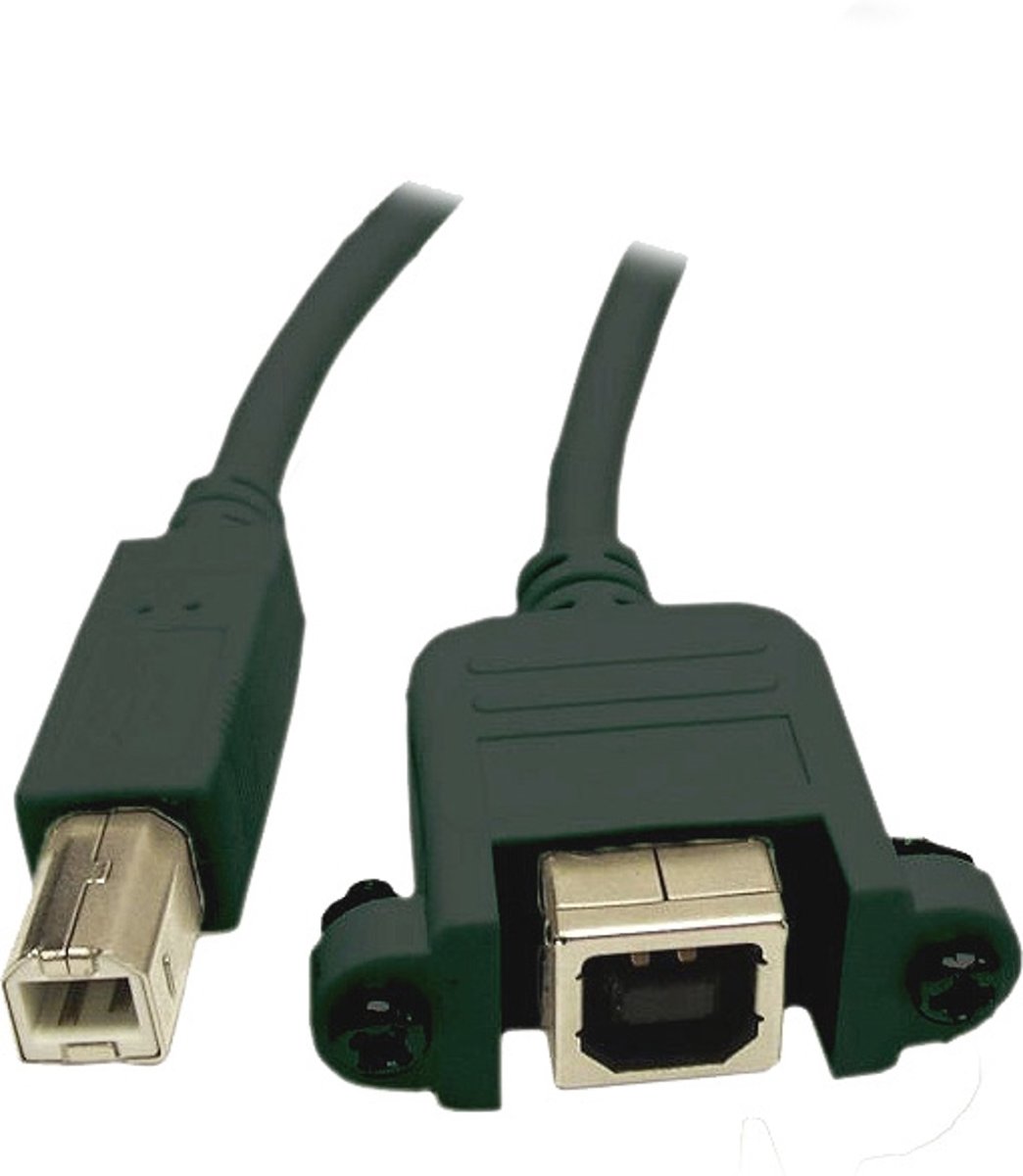 Alcasa USB 2.0 B/B 1.8m USB-kabel 1,8 m USB B Mannelijk Vrouwelijk Zwart