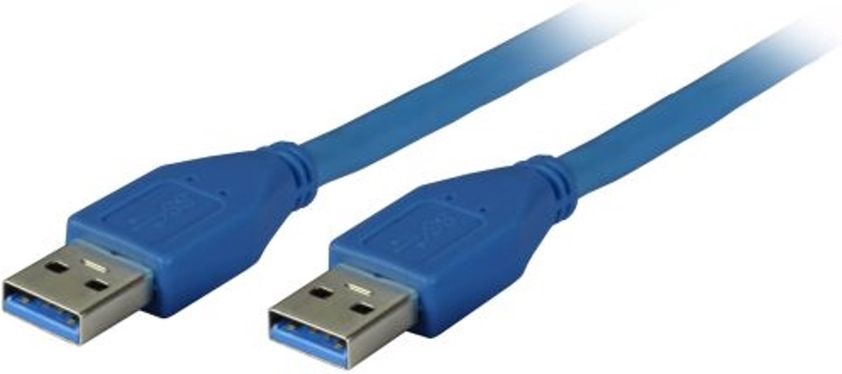 Alcasa USB 3.0 3m 3m USB A USB A Mannelijk Mannelijk Blauw USB-kabel